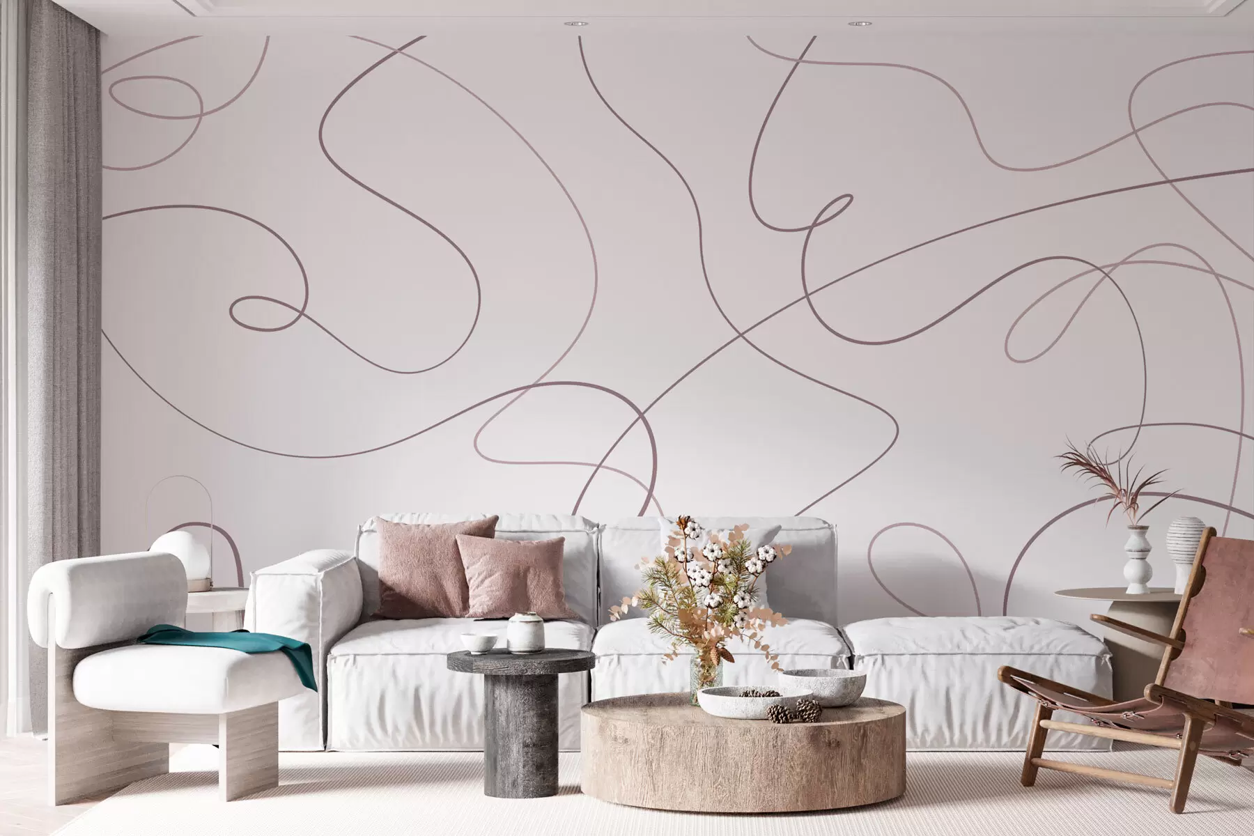 Fototapetes Abstraktas stilīgas līnijas w03061