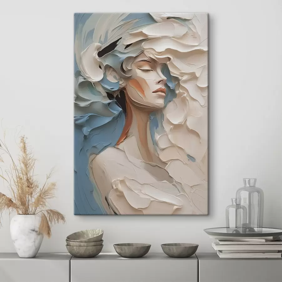 Glezna Meitenes portrets abstrakta glezniecības imitācija s42904