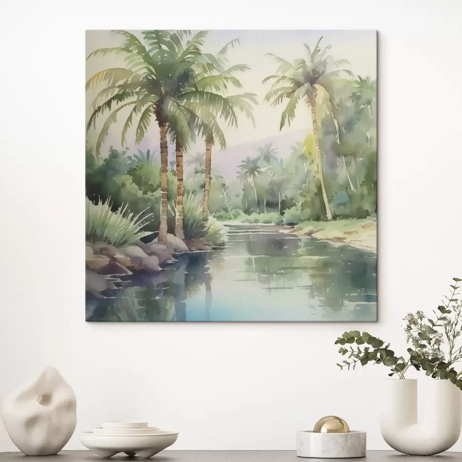 Glezna Tropu ainavas imitācija akvarelis s42912