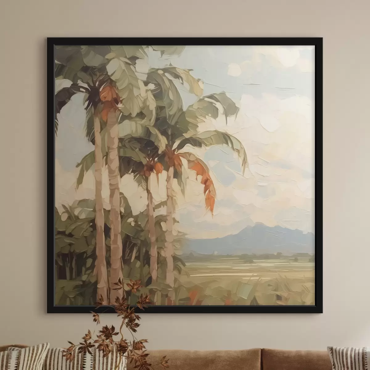 Plakāts Palmu koku imitācija glezniecība f42898