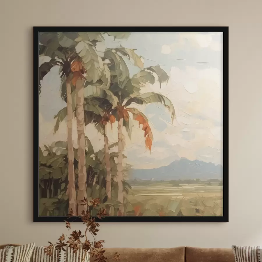 Fototapetes Palmu koku imitācija glezniecība f42898