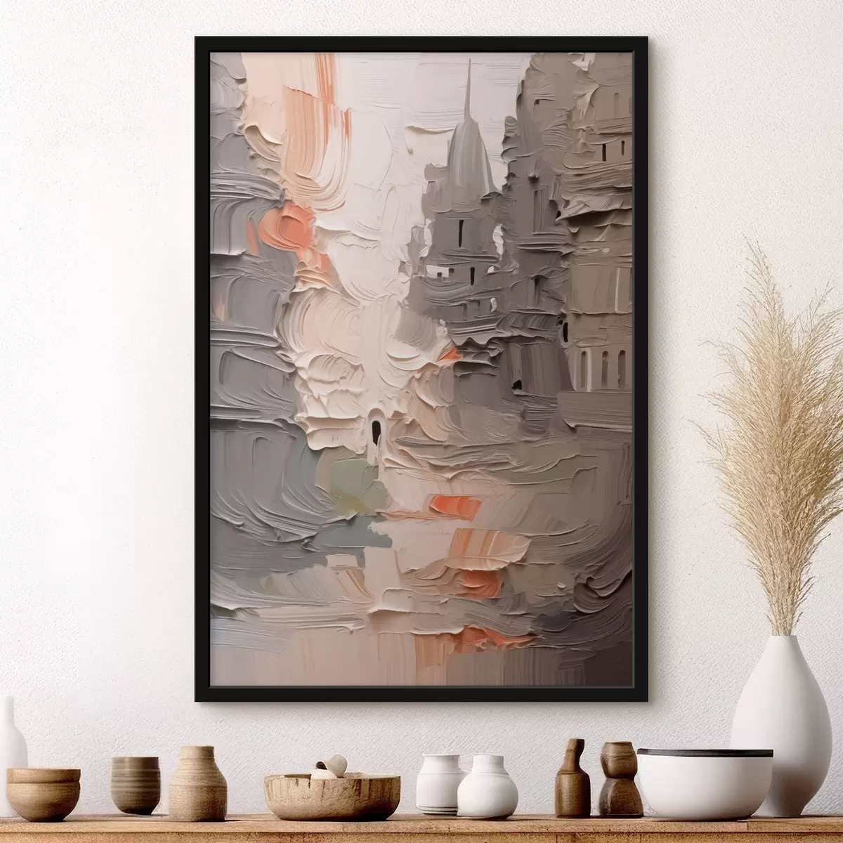 Plakāts Pilsētas ainava abstrakts f42906