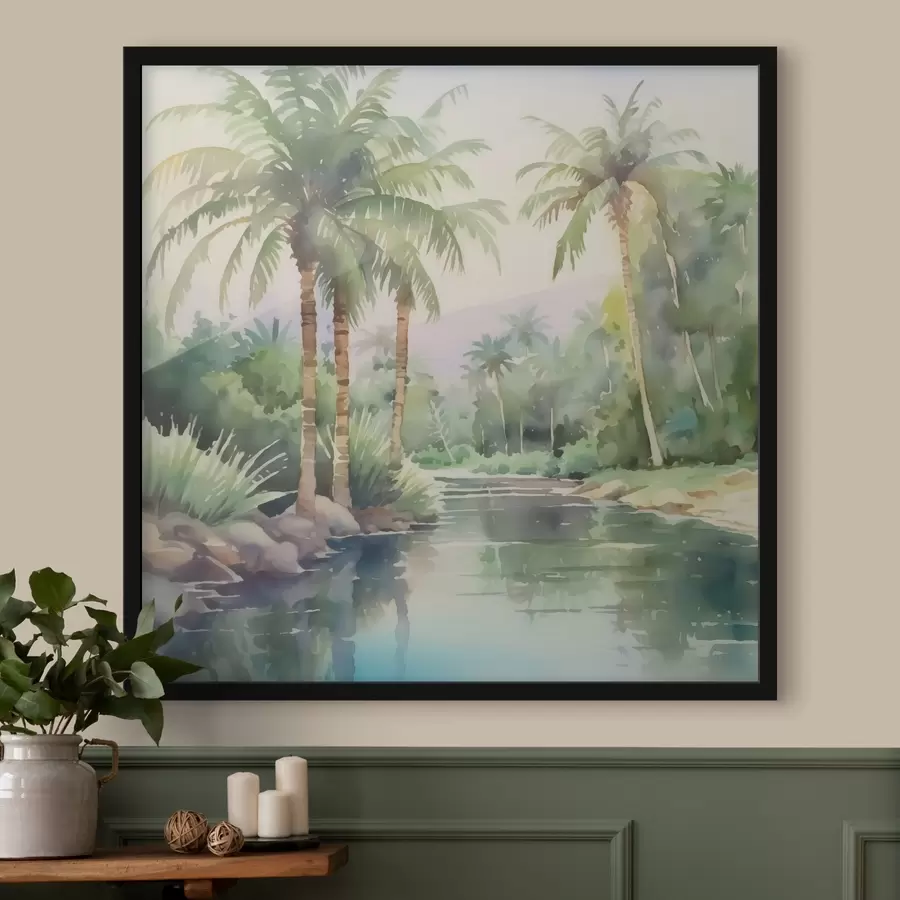 Fototapetes Tropu ainavas imitācija akvarelis f42912