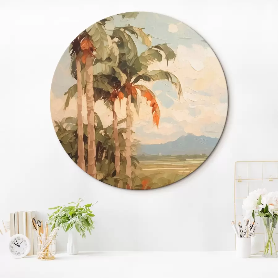 Fototapetes Palmu koku imitācija glezniecība r42898