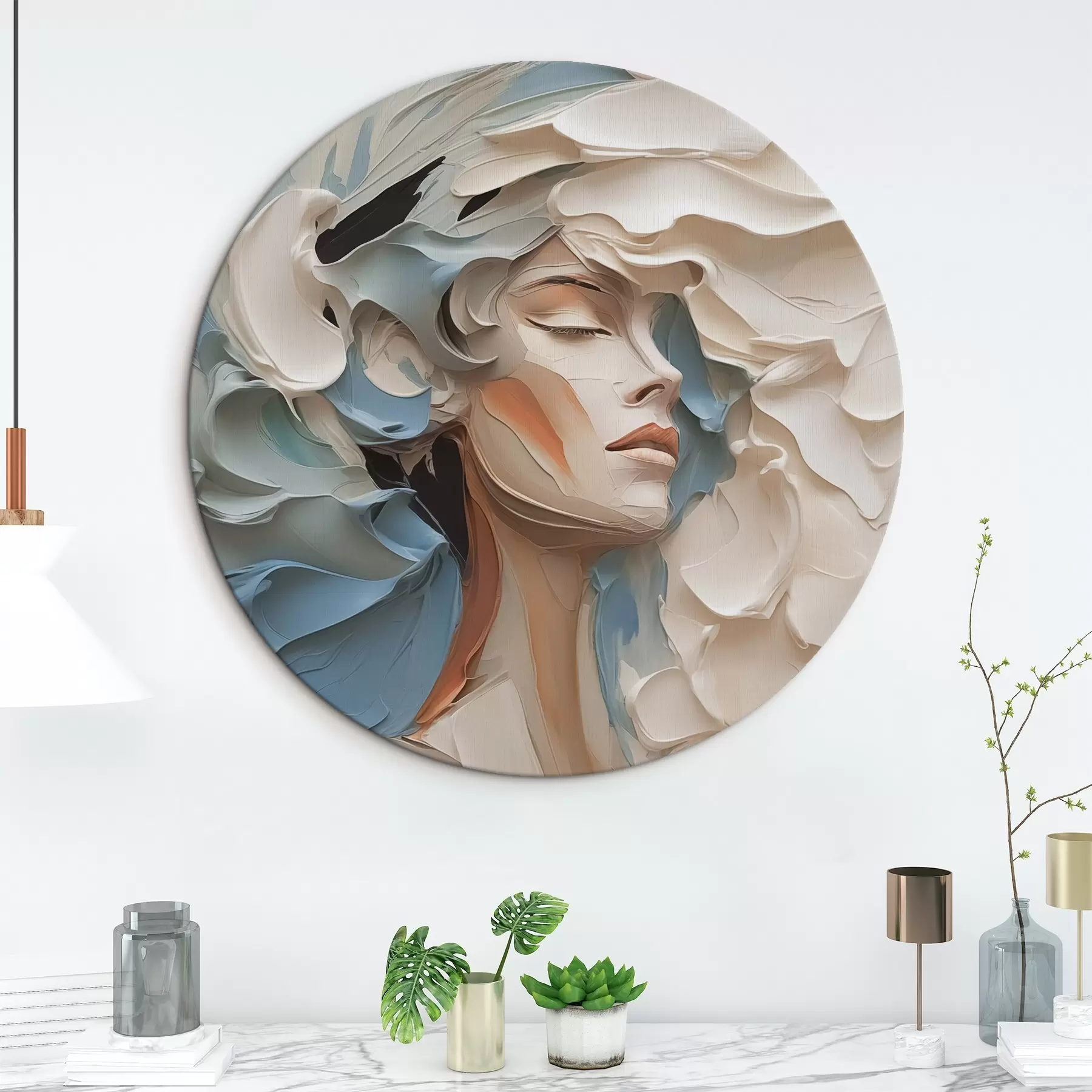 Glezna Meitenes portrets abstrakta glezniecības imitācija r42904