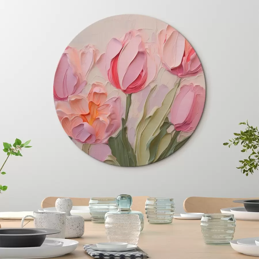 Glezna Tulpju imitācija glezniecības triepienu imitācija r42908