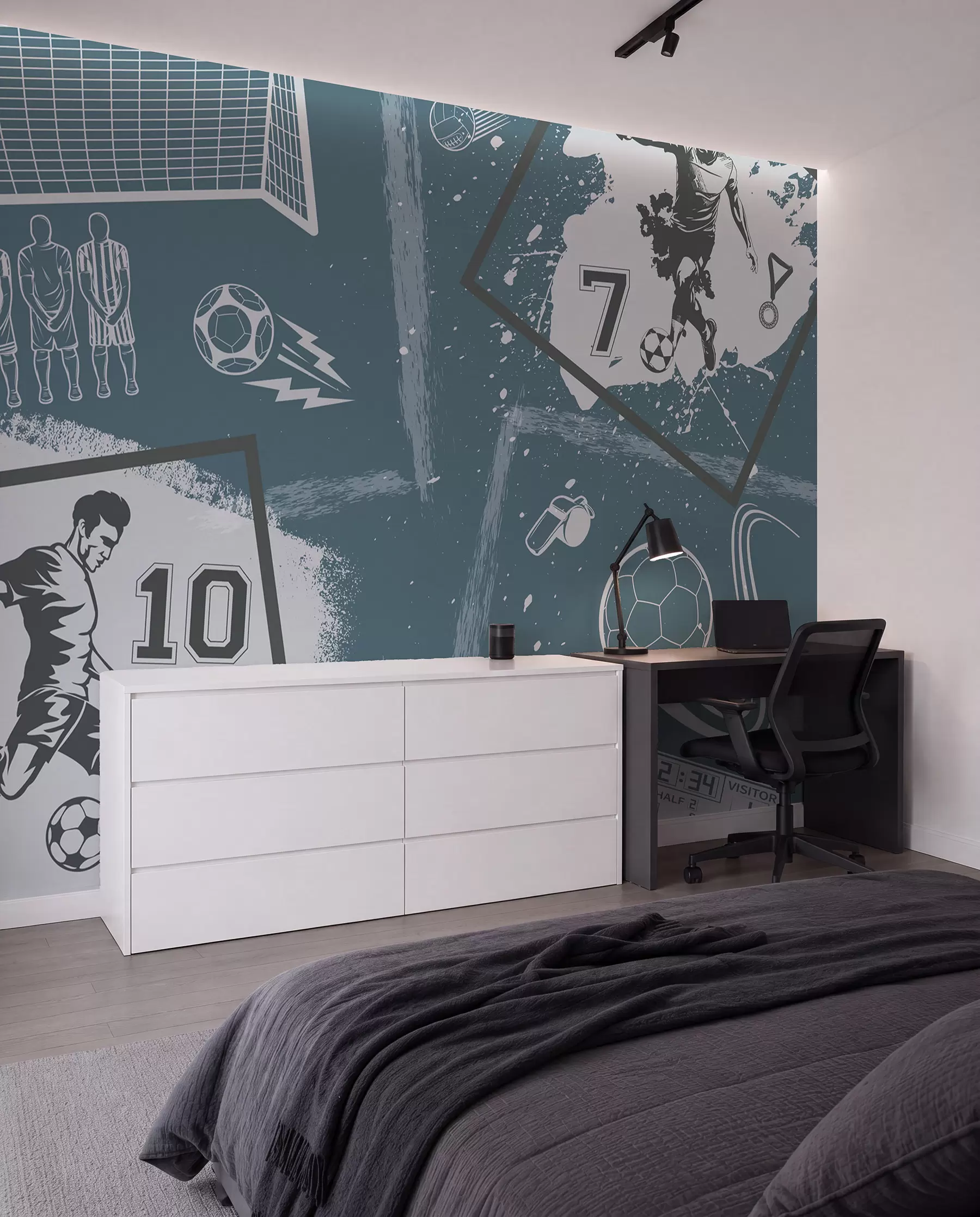 Fototapetes Futbola skices w03122