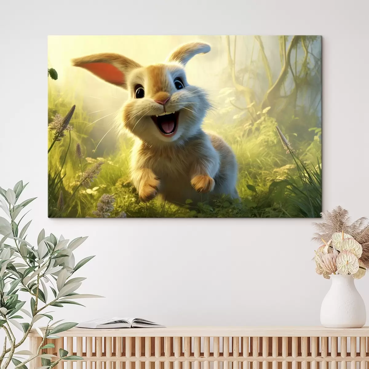 Glezna Dzīvnieki, gudrs zaķis s42893