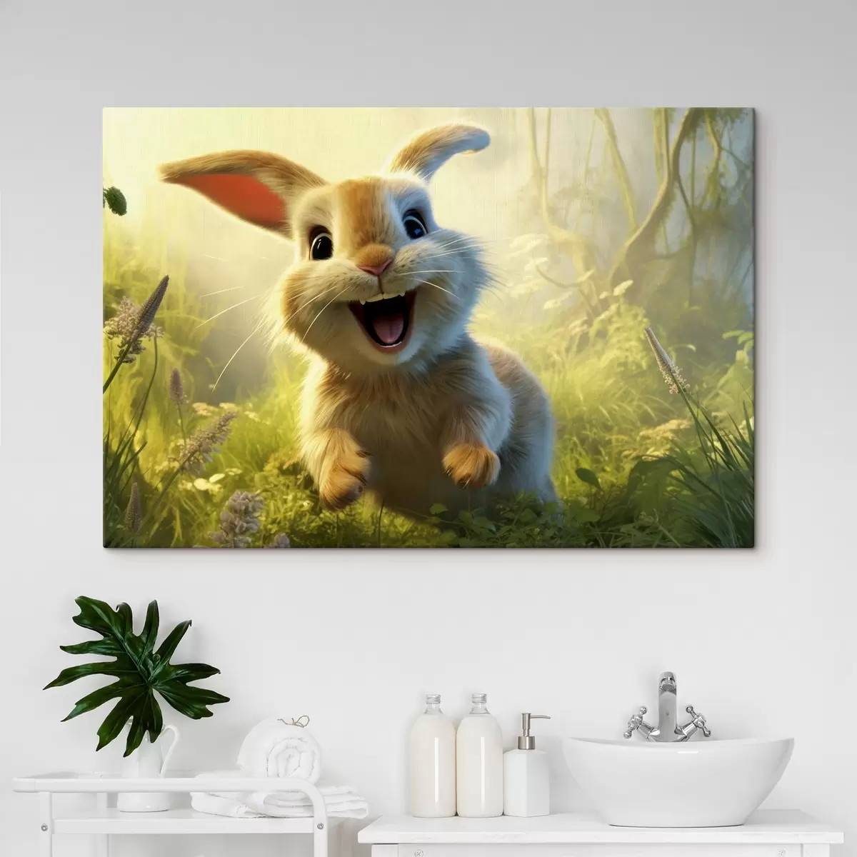 Glezna Dzīvnieki, gudrs zaķis s42893