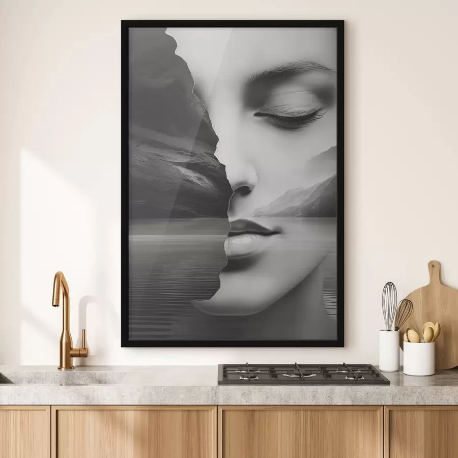 Fototapetes Melnbaltais sirreālisms f42953