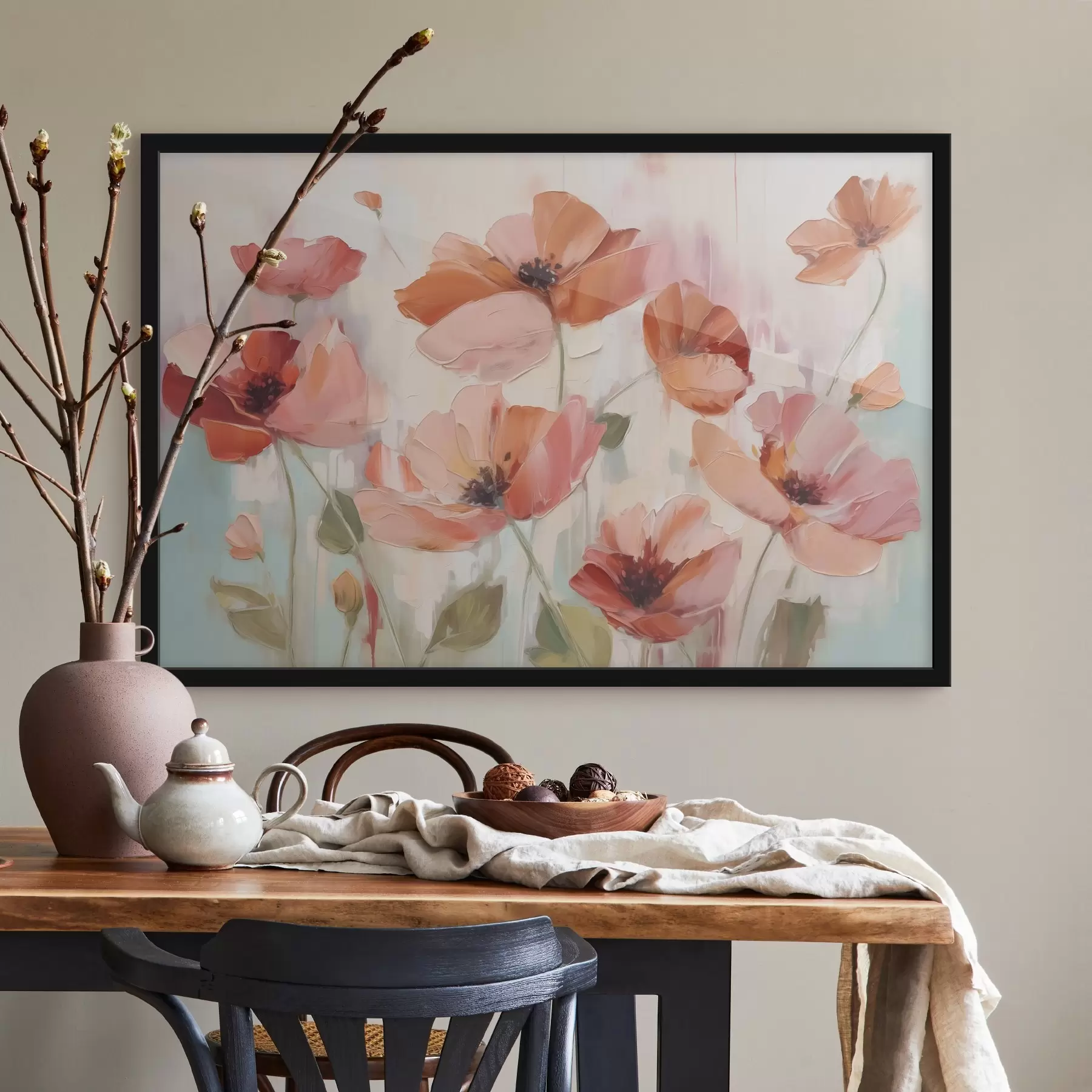 Fototapetes Abstraktā magones imitācija glezniecība f42956