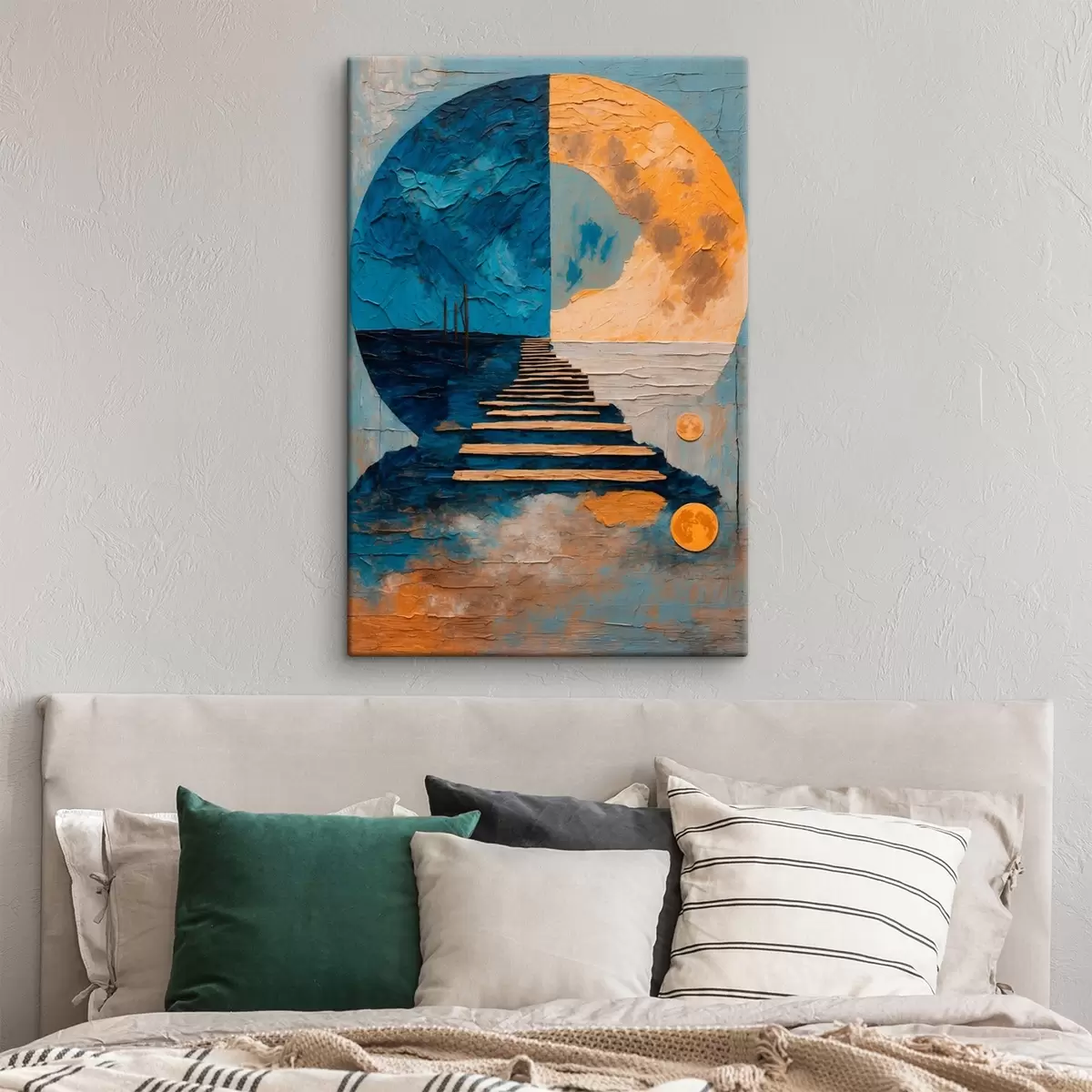 Glezna Ceļš uz divām mēness fāzēm eļļas glezniecības stilā s42776
