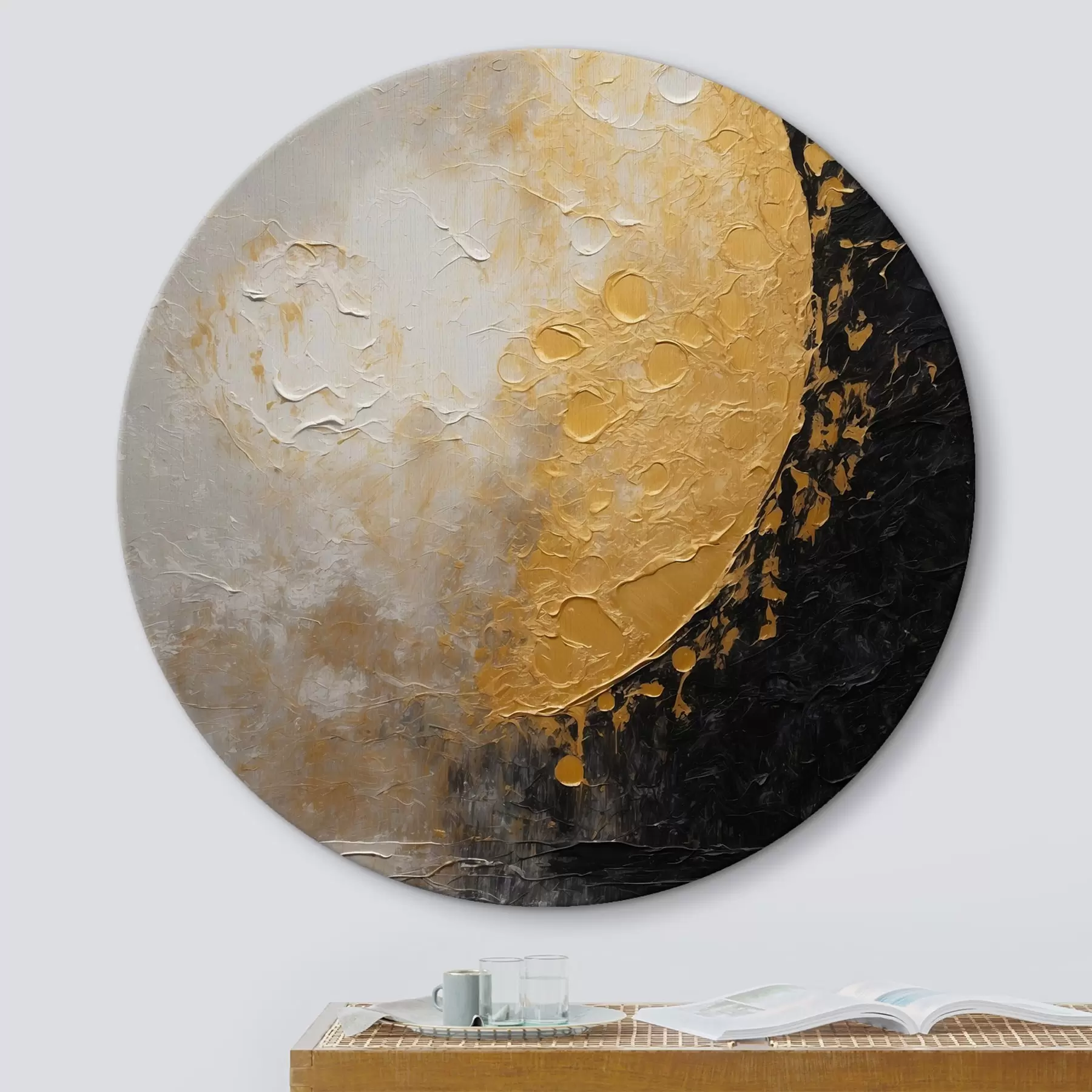 Fototapetes Mēness eļļas gleznas stilā r42766