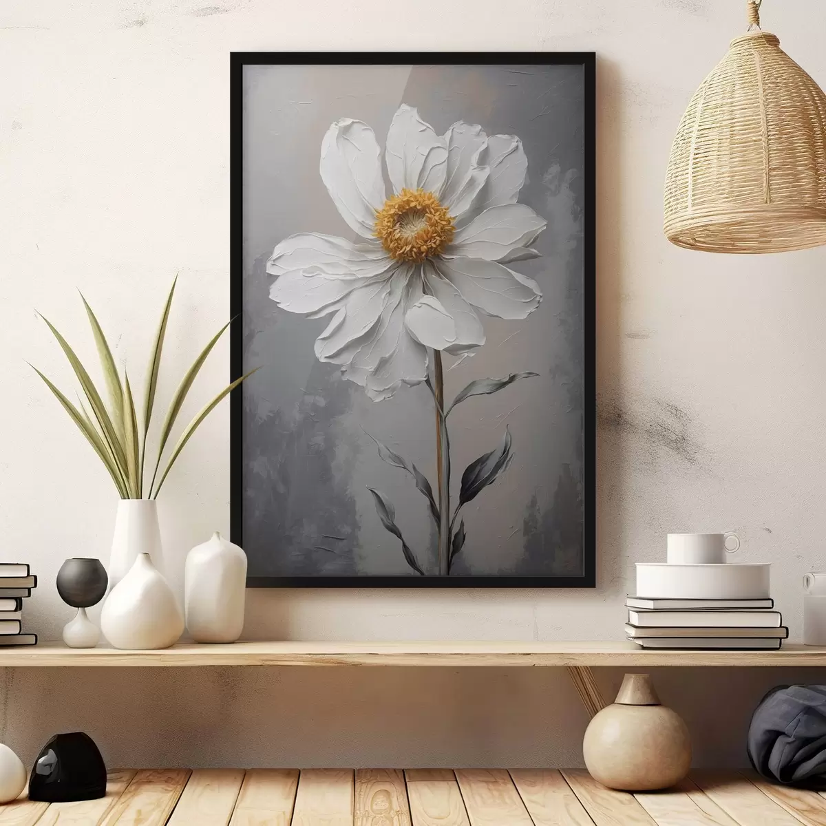 Plakāts Kumelīte uz baltas aizmuguresfound eļļas glezna stilā f42758