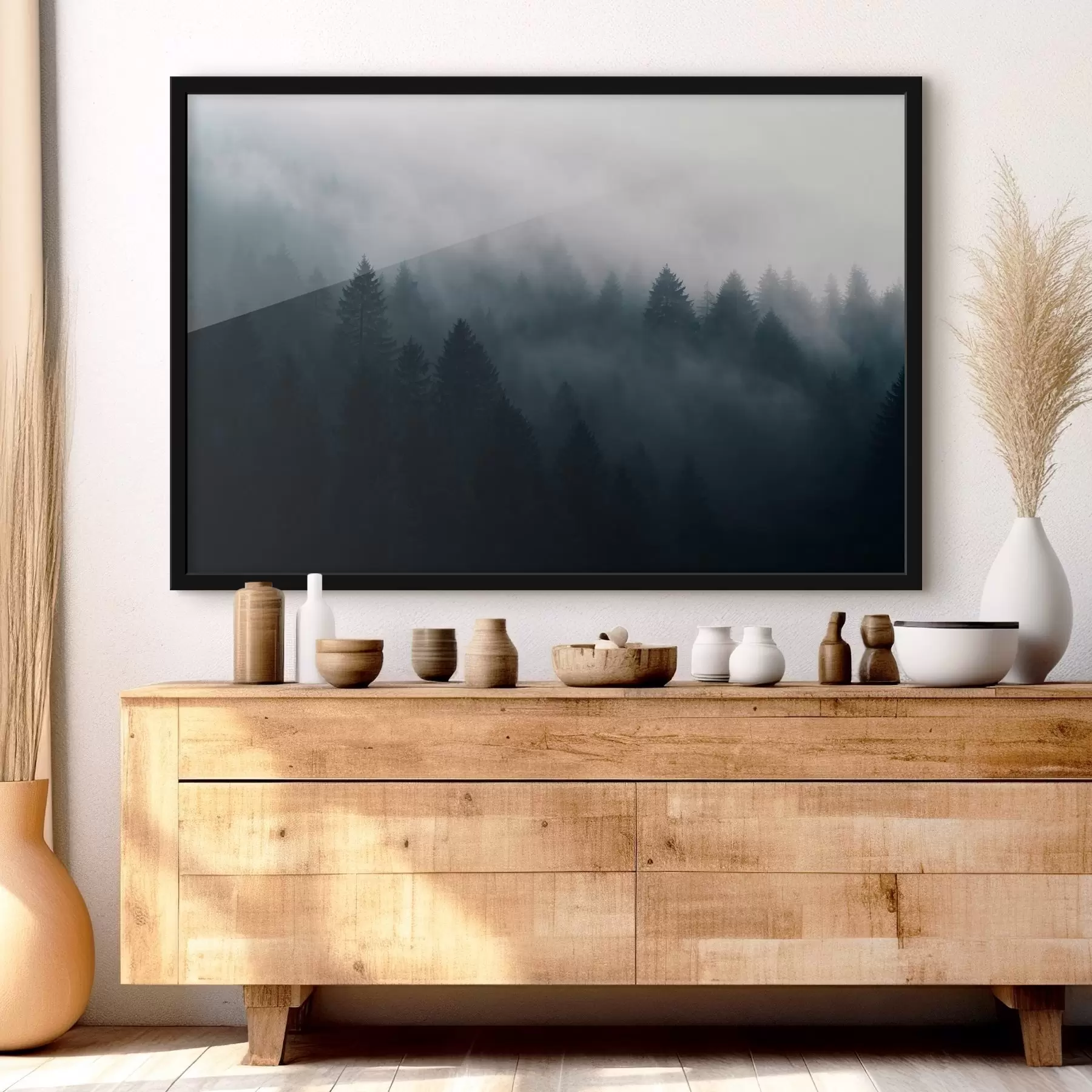 Glezna Melna fofete miglā f42926