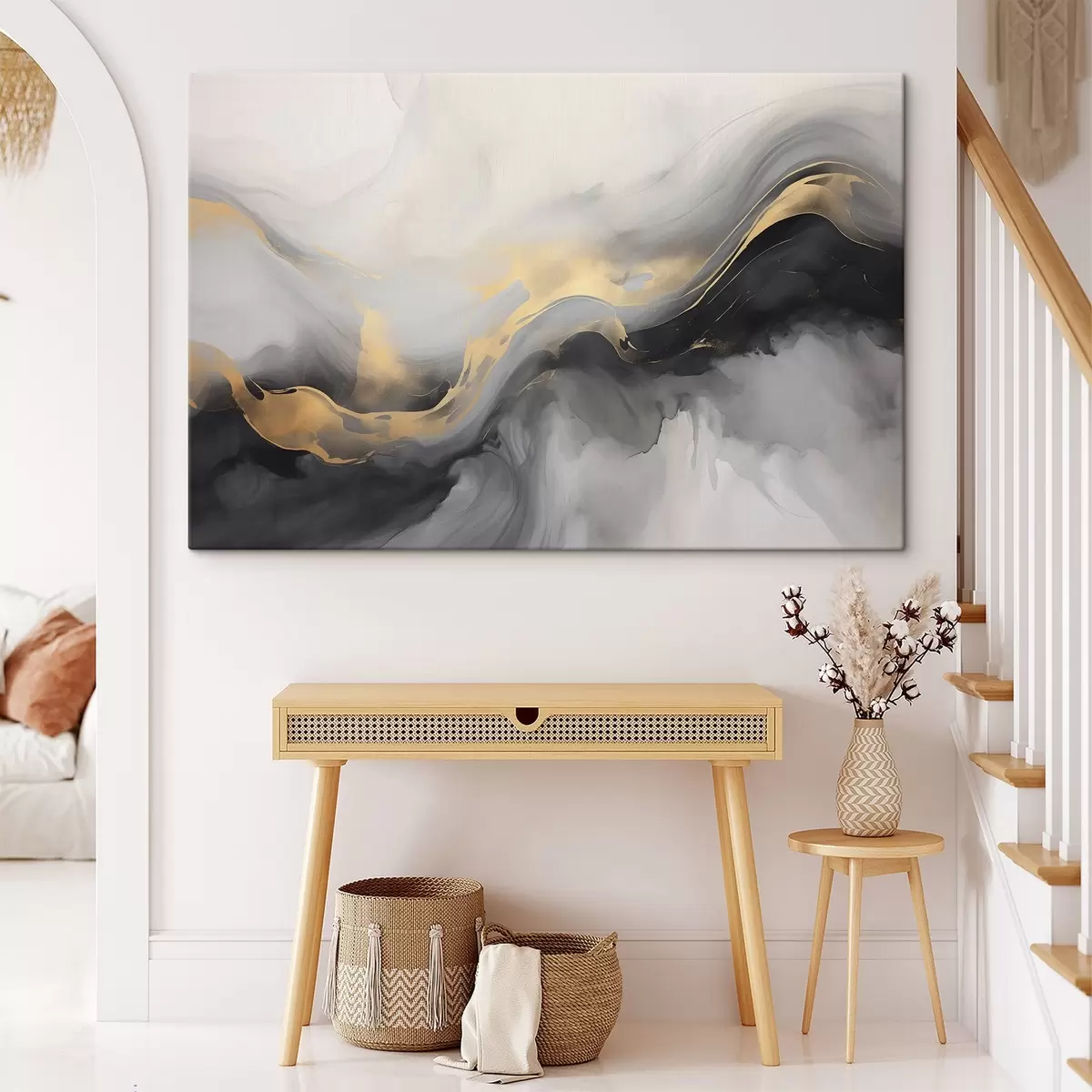 Glezna Akvareļa imitācija, abstrakcija s42889