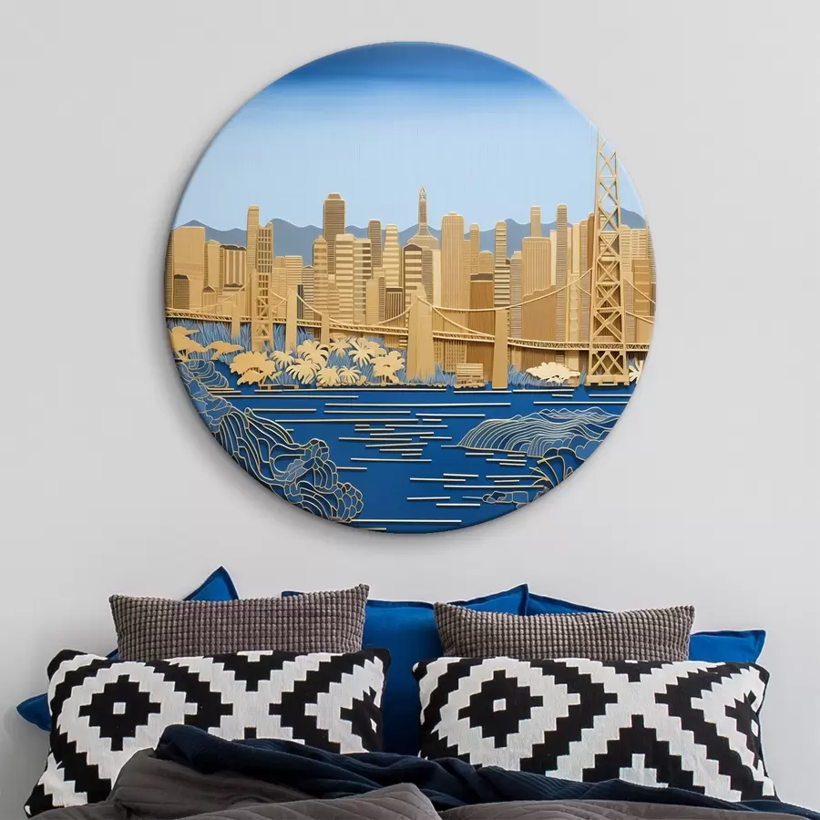 Glezna Skats uz pilsētu r42886