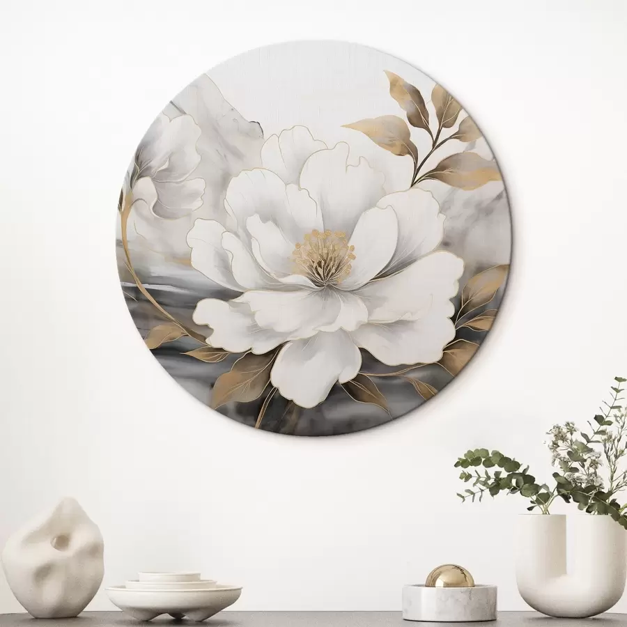 Glezna Liels abstrakts zieds uz akvareļa fona r42966