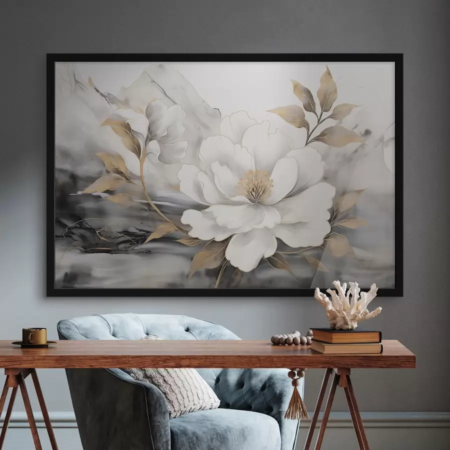 Fototapetes Liels abstrakts zieds uz akvareļa fona f42966