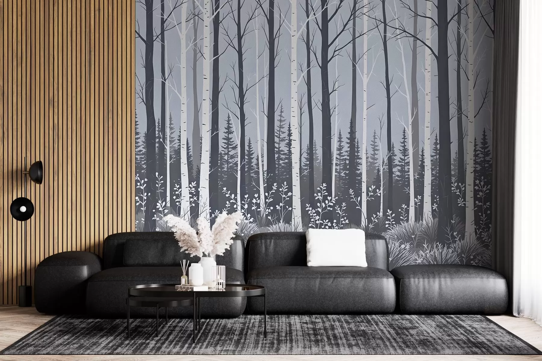 Fototapetes Stilizēta eļļas krāsu birzs w03195v1