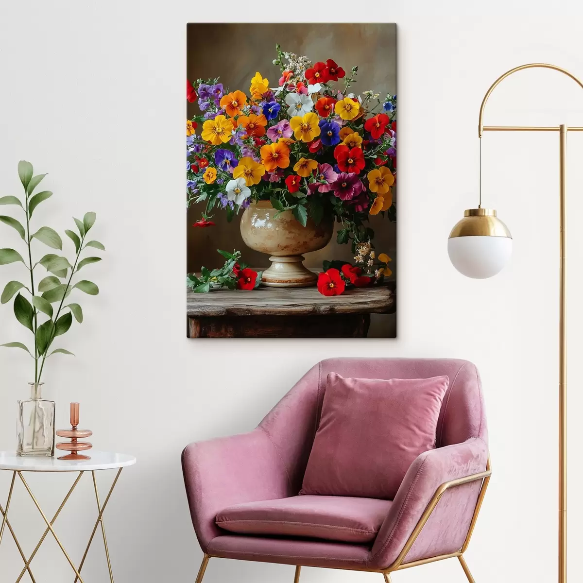 Glezna Spilgts sulīgs pušķis vāzē s42976