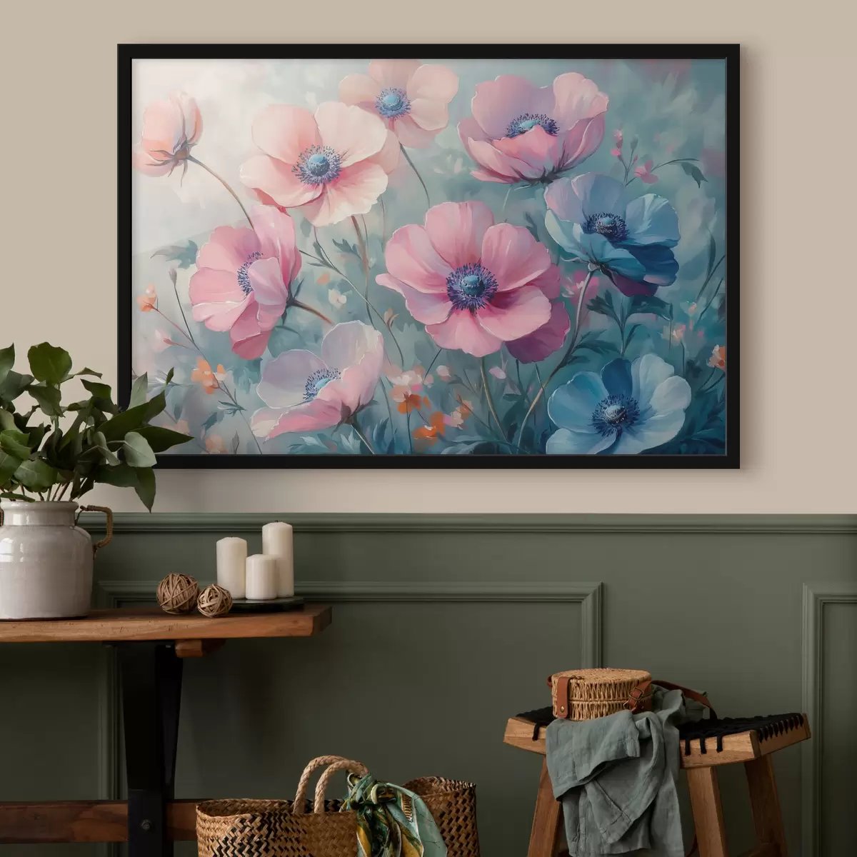 Plakāts Krāsaini ziedi uz lauka f42973