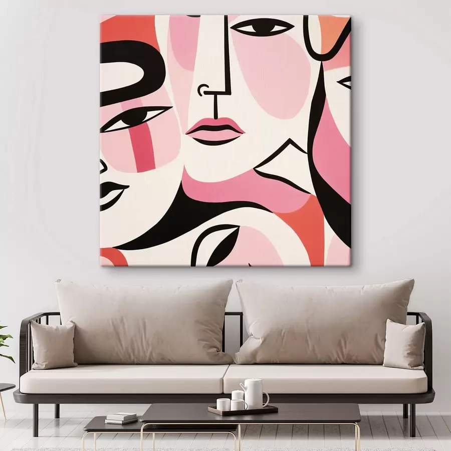 Glezna Abstrakts, Cilvēki, Sejas s43031