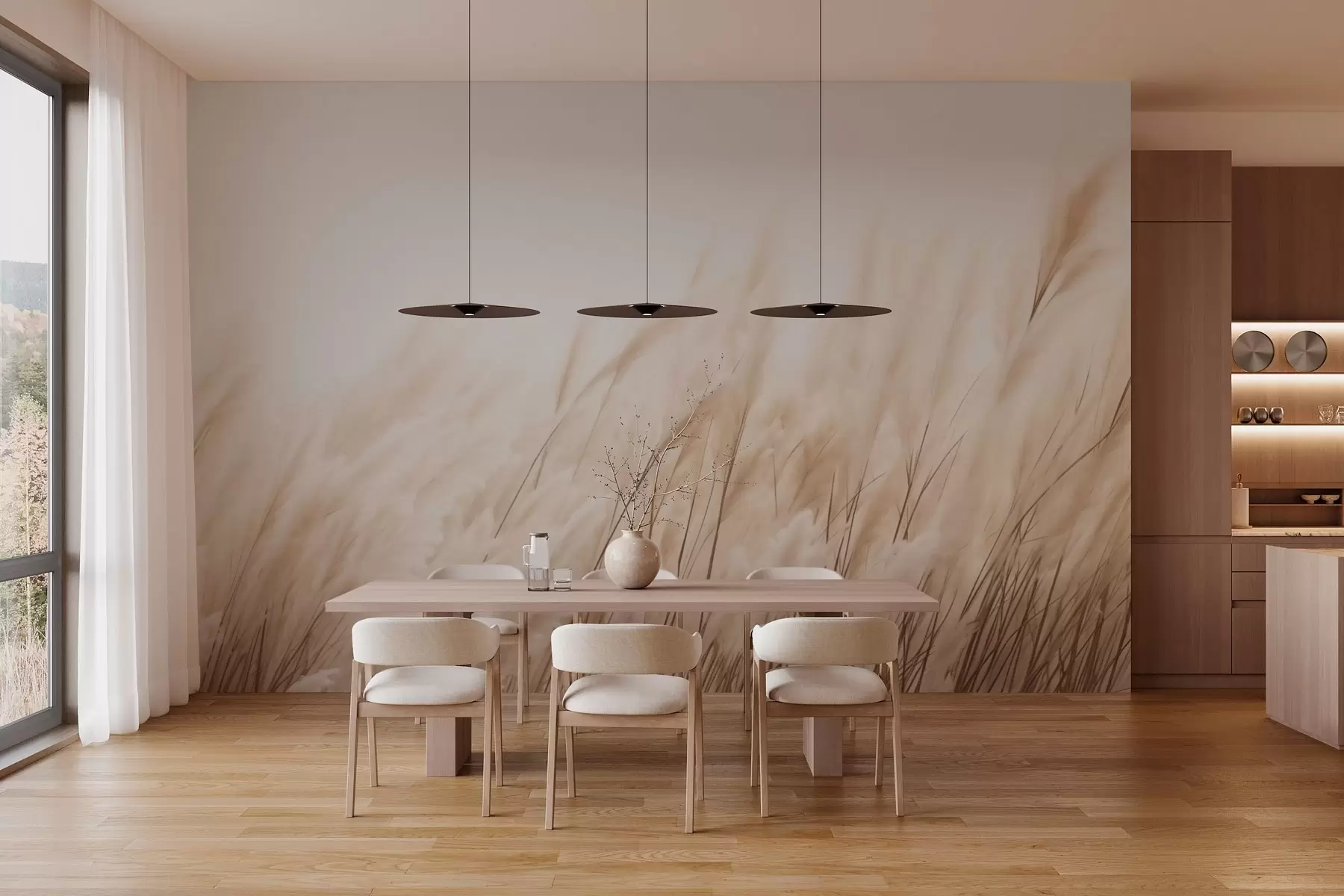 Fototapetes Smaileņi pasteļbēšā krāsā w03244