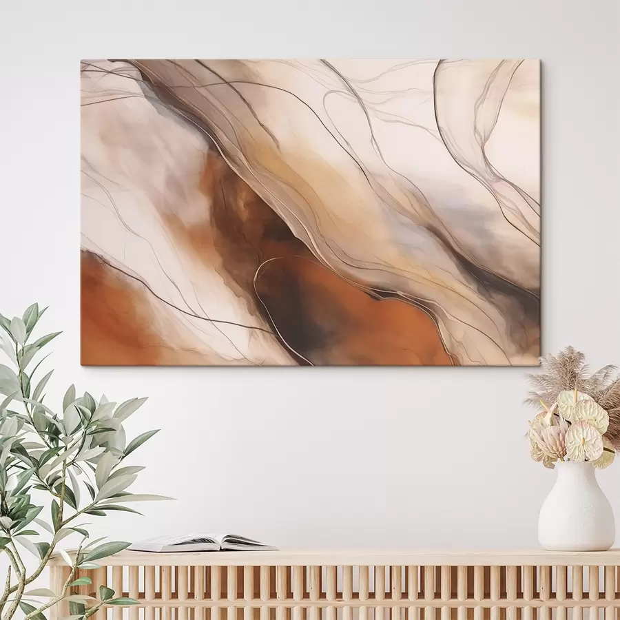 Glezna Abstraktā glezniecība siltos toņos s43017