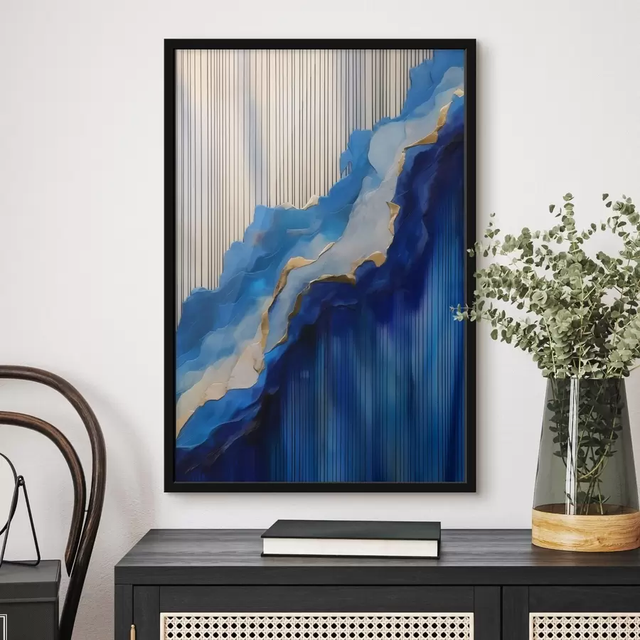 Fototapetes Abstraktas zilas tekstūras ar līnijām fonā f43002