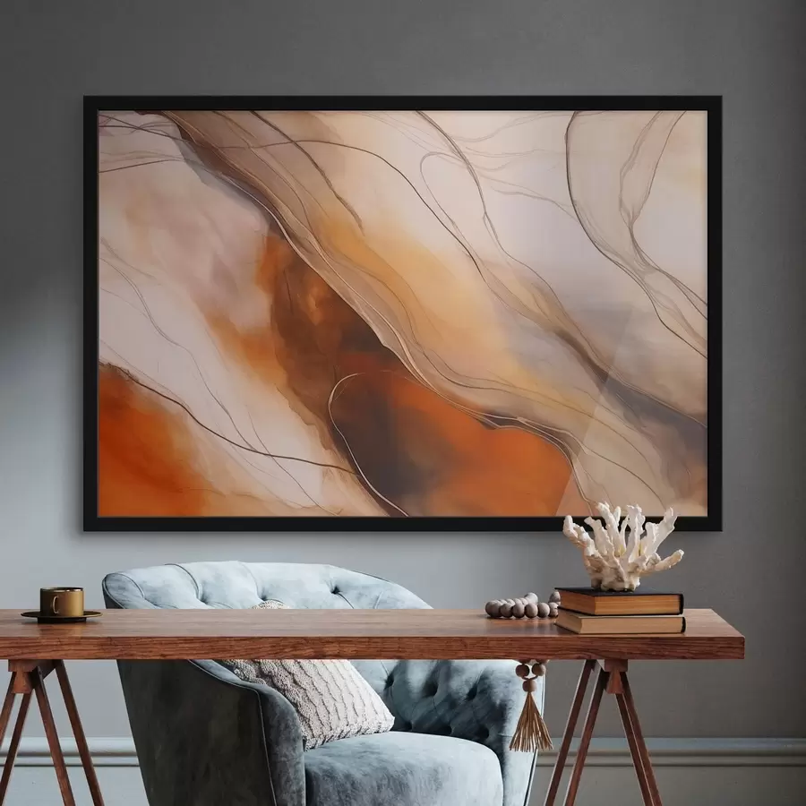 Fototapetes Abstraktā glezniecība siltos toņos f43017