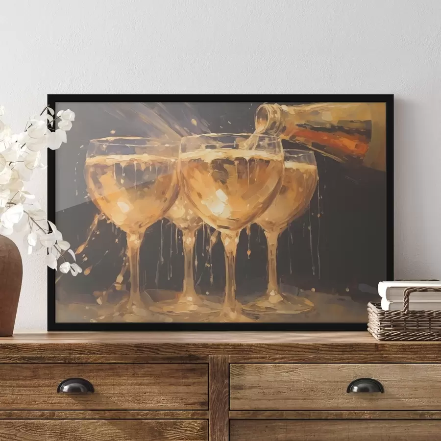 Fototapetes Šampanieša glāzes f43021