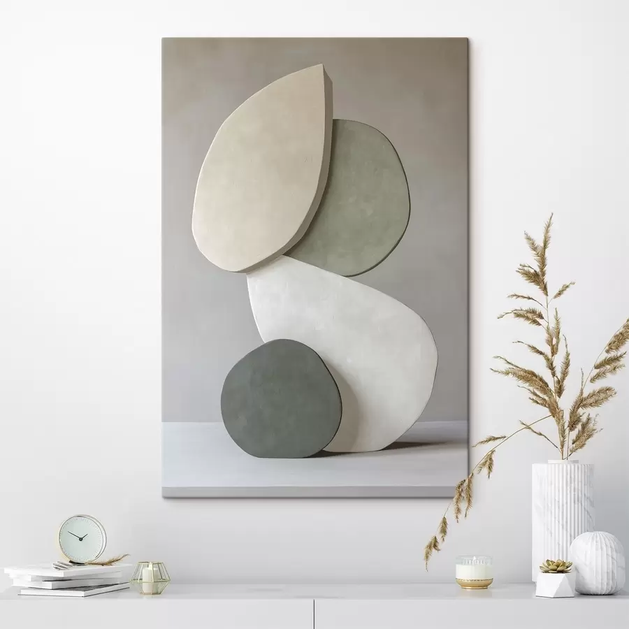 Glezna Kompozīcija ar akmeņiem, reālisms, pasteļtoņi, dabiskais apgaismojums  s43050