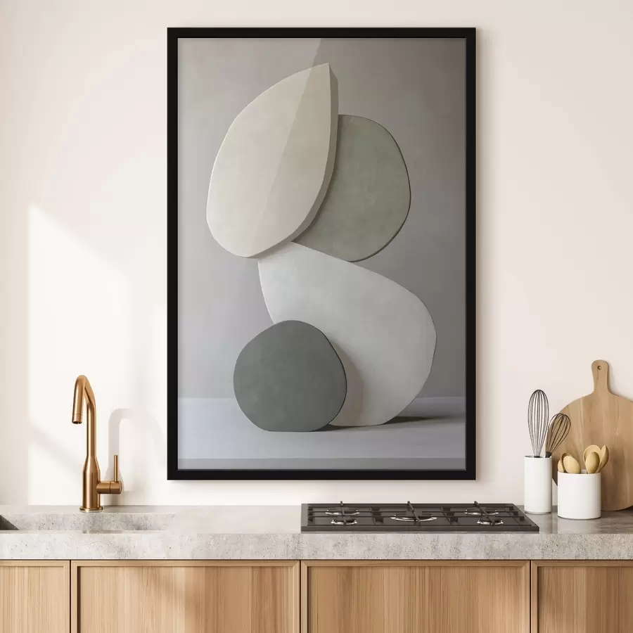 Fototapetes Kompozīcija ar akmeņiem, reālisms, pasteļtoņi, dabiskais apgaismojums f43050