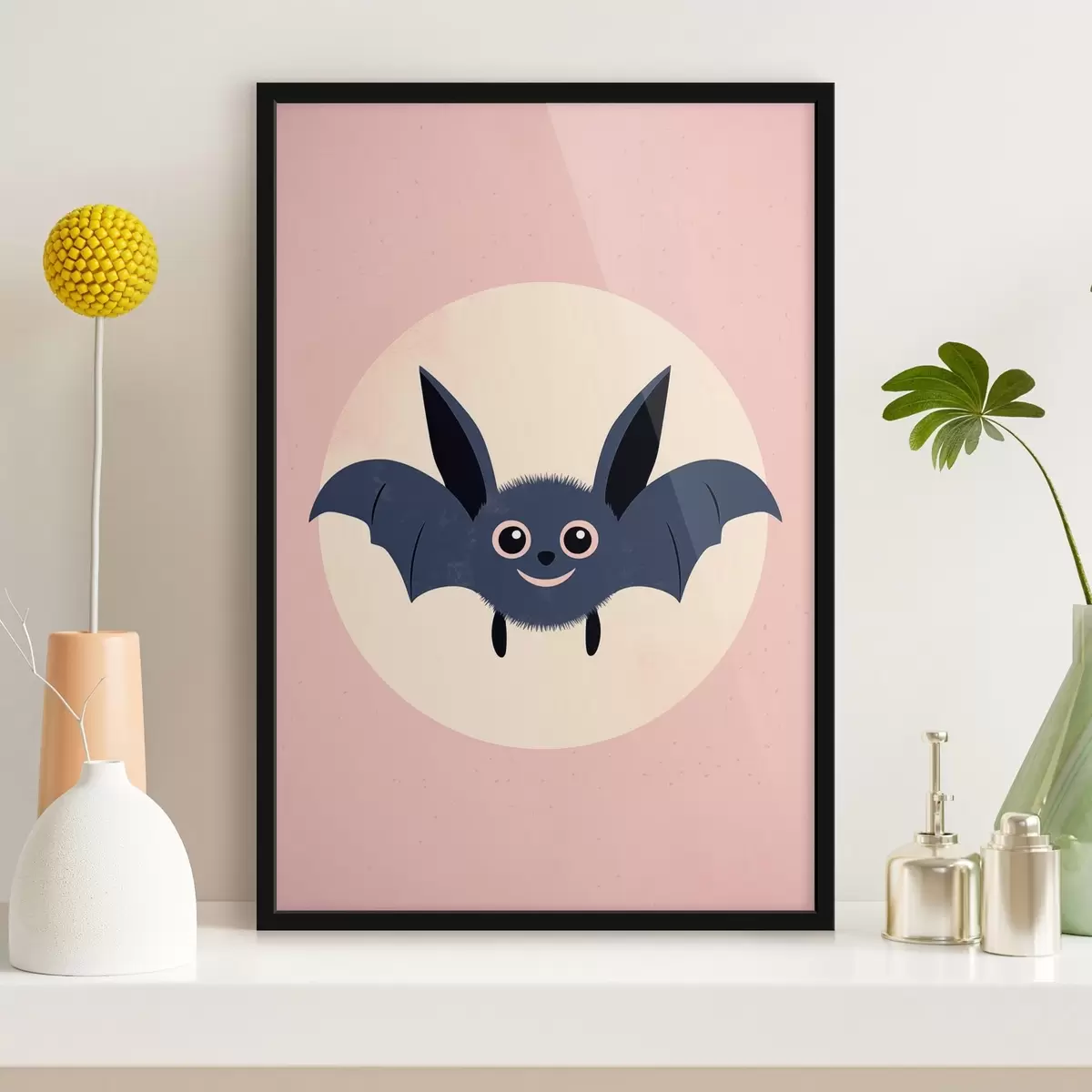 Plakāts Mēness apspīdēts sikspārnis f43151