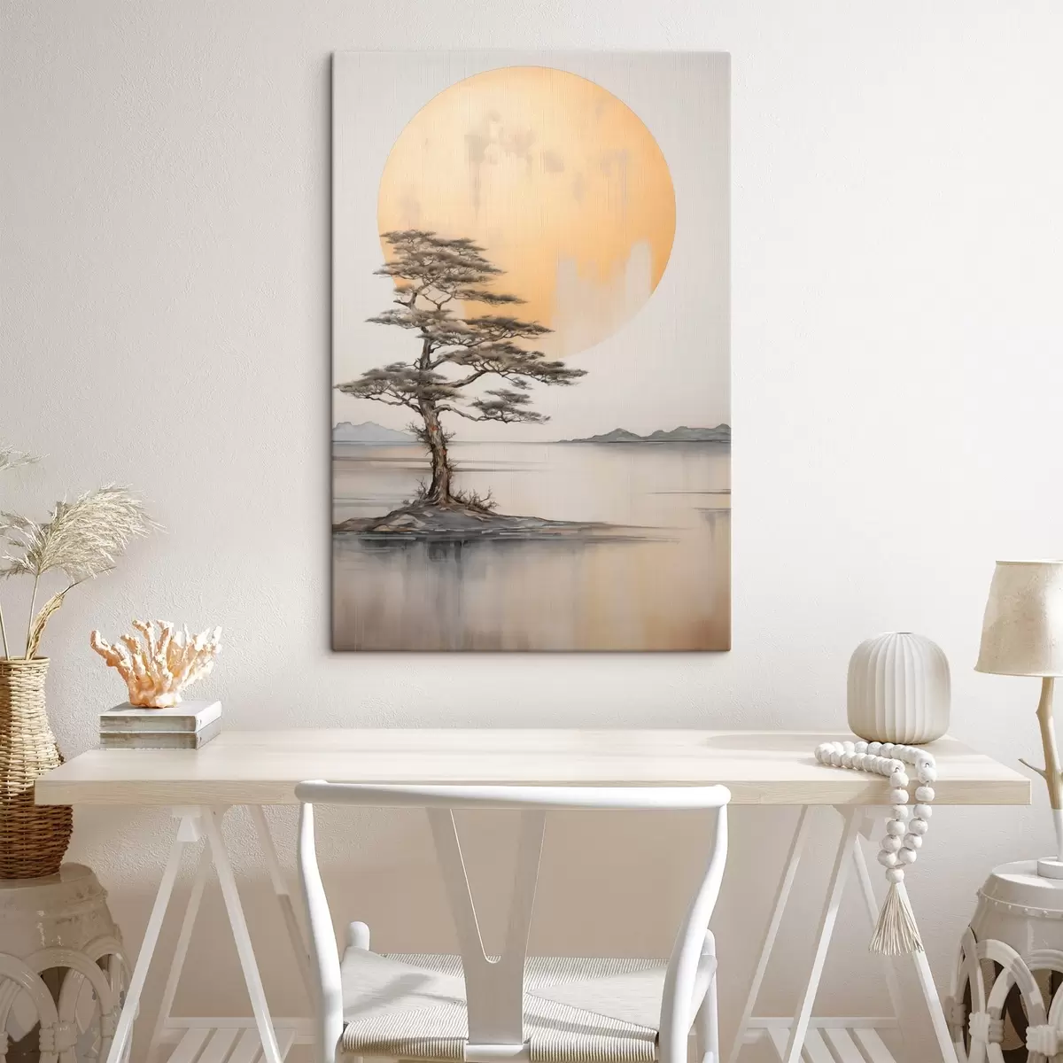 Glezna Klusums virs ūdens