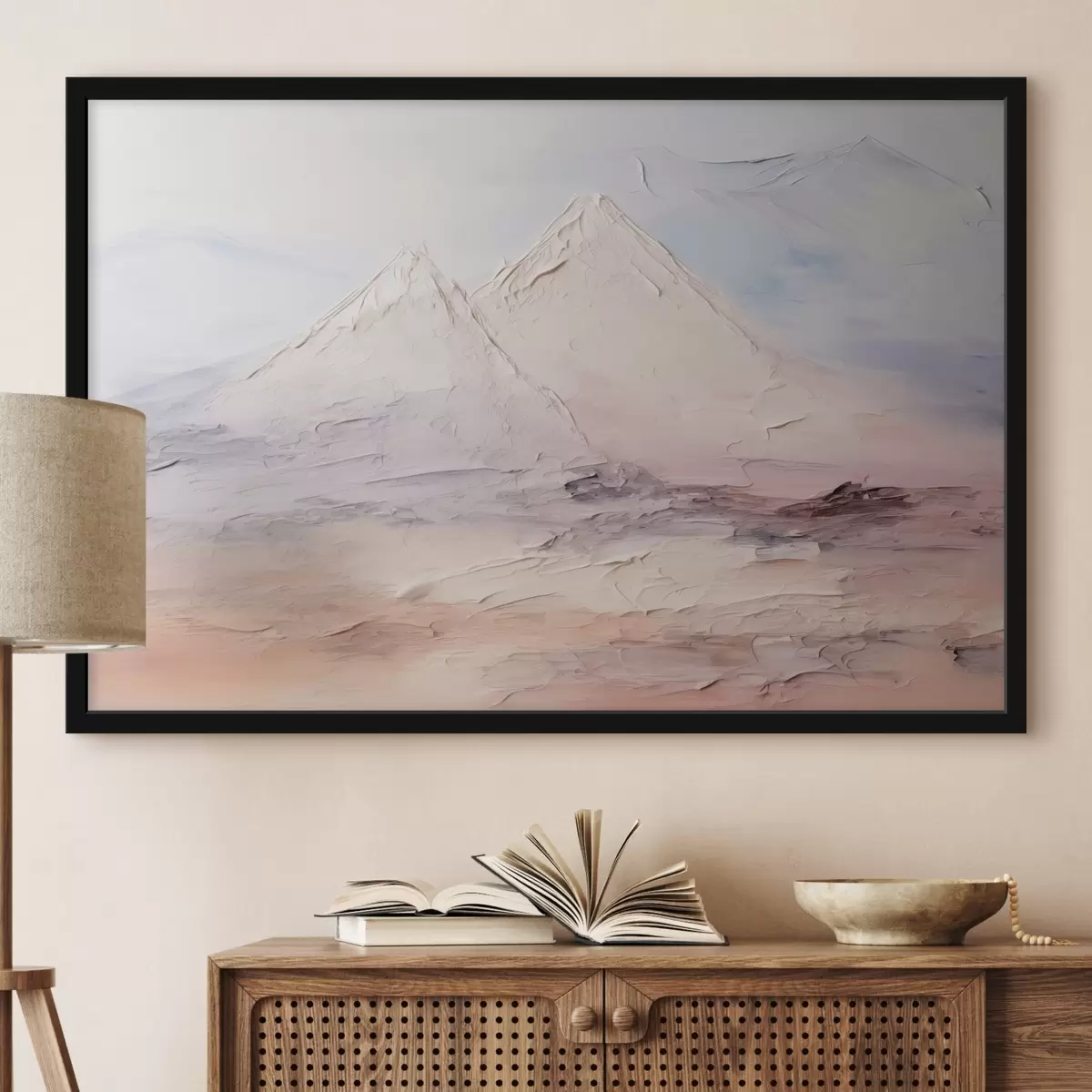 Plakāts Minimālistiska kalnu imitācijas glezniecība f43200