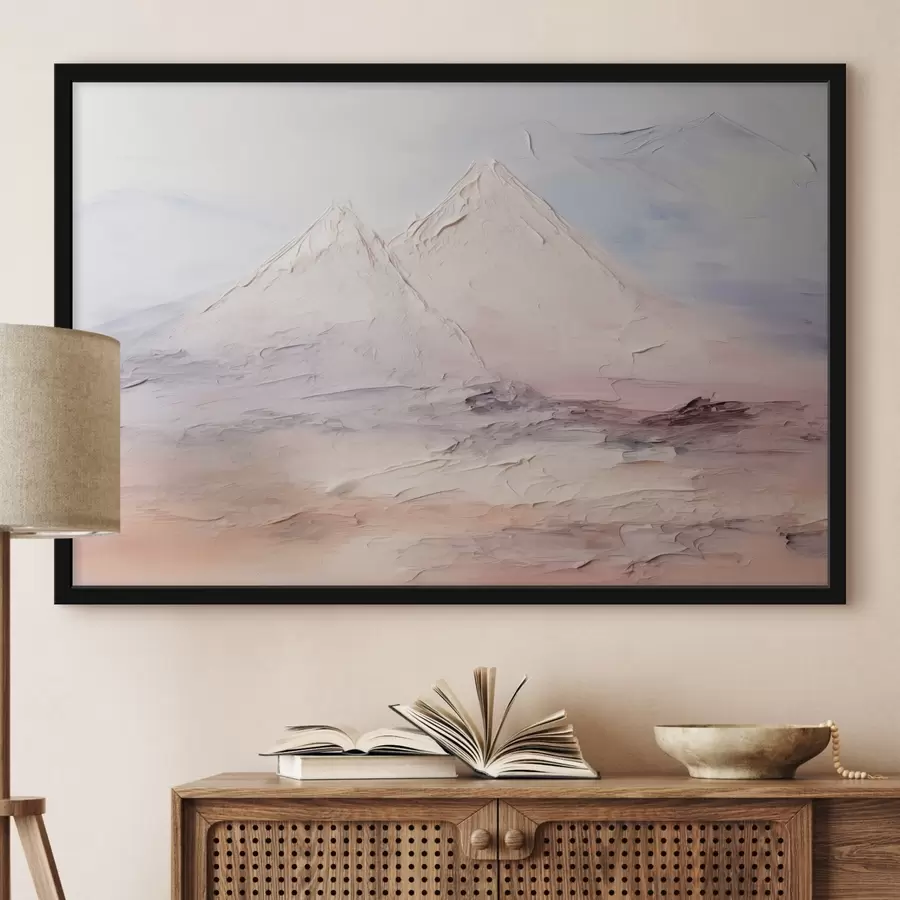 Fototapetes Minimālistiska kalnu imitācijas glezniecība f43200