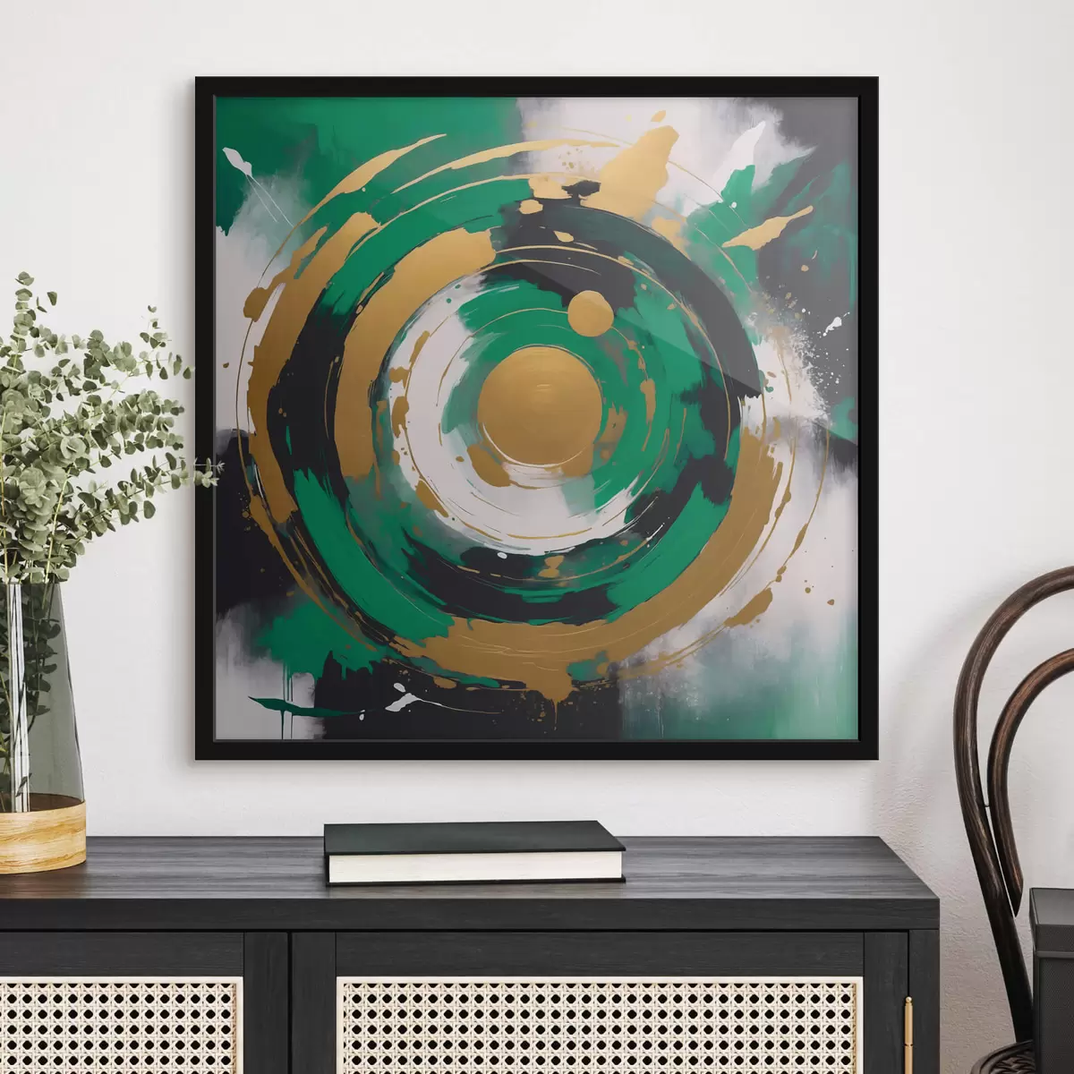 Plakāts Abstrakcija ar apli f42992