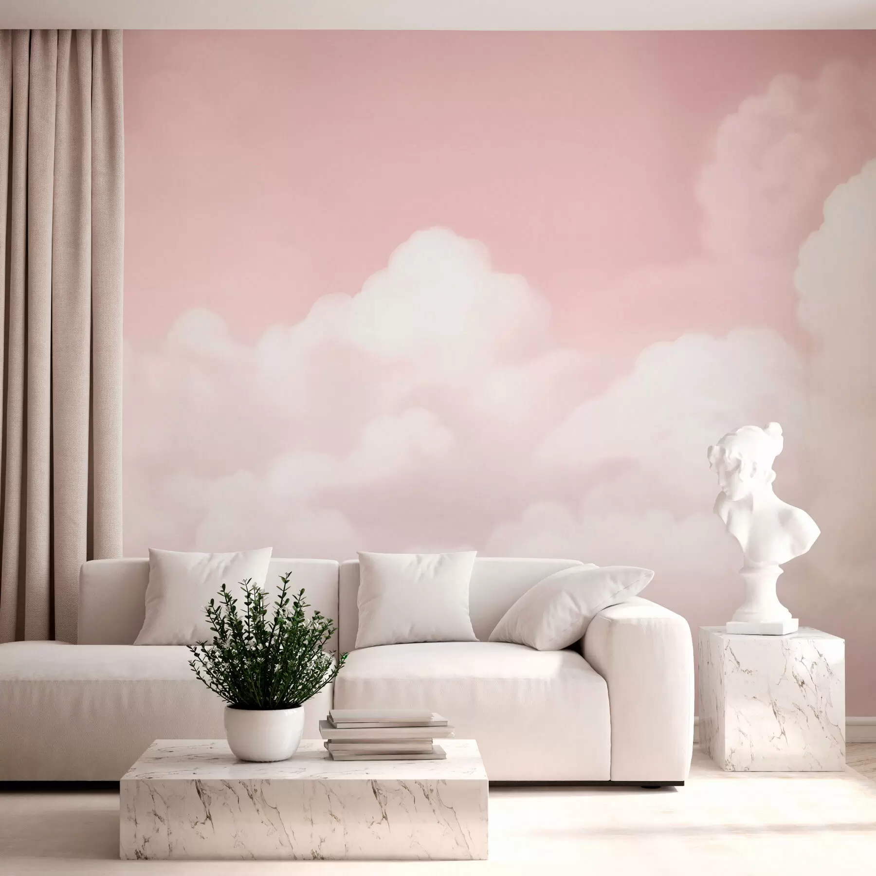 Fototapetes Rozā debesis un mākoņi w03301