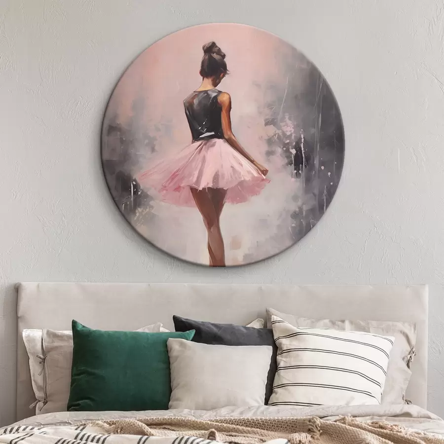 Glezna Meitene rozā svārkos r43204