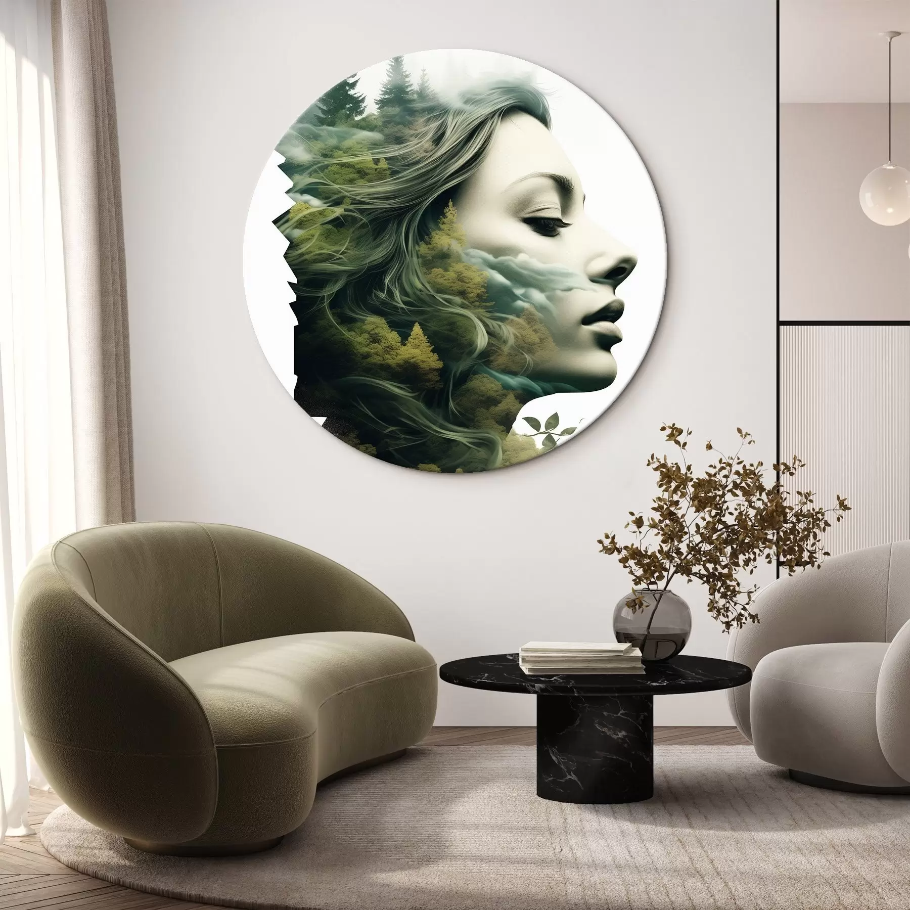 Glezna Cilvēki, meitene, daba r43205