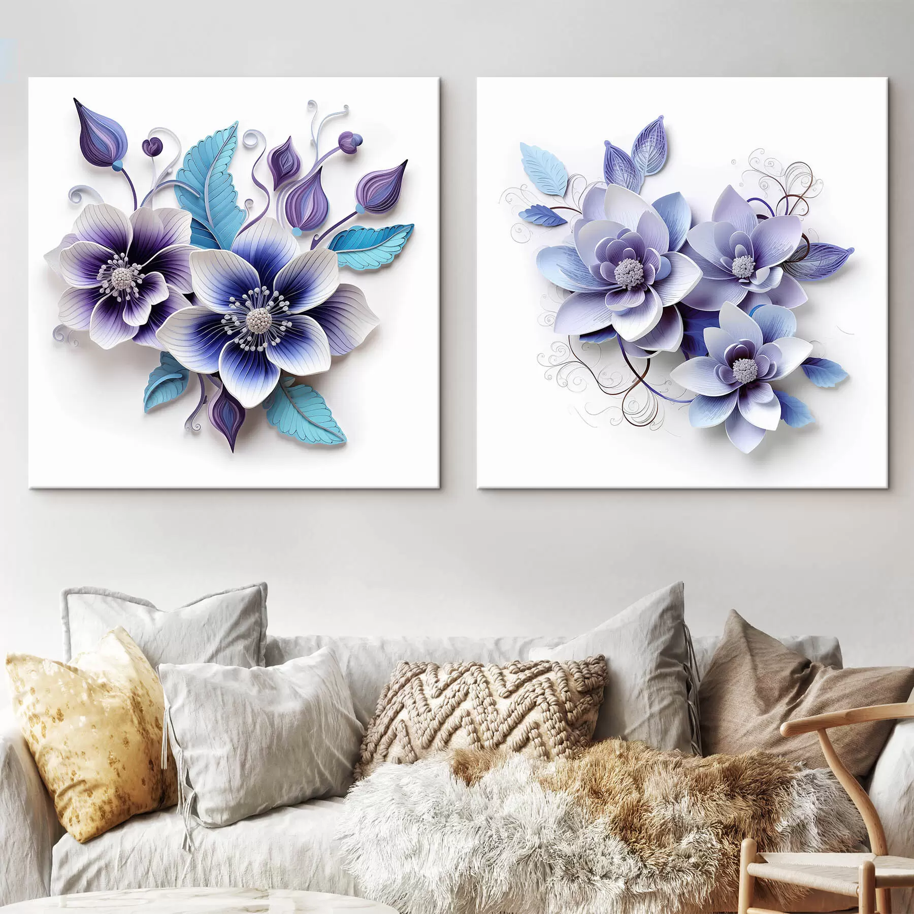 Glezna Abstraktie zilie ziedi m00426