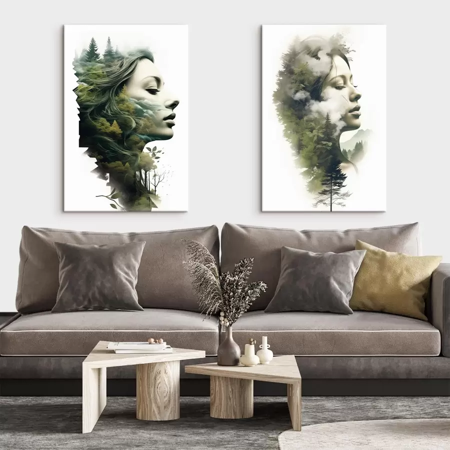 Glezna Cilvēki, meitenes, daba m00427