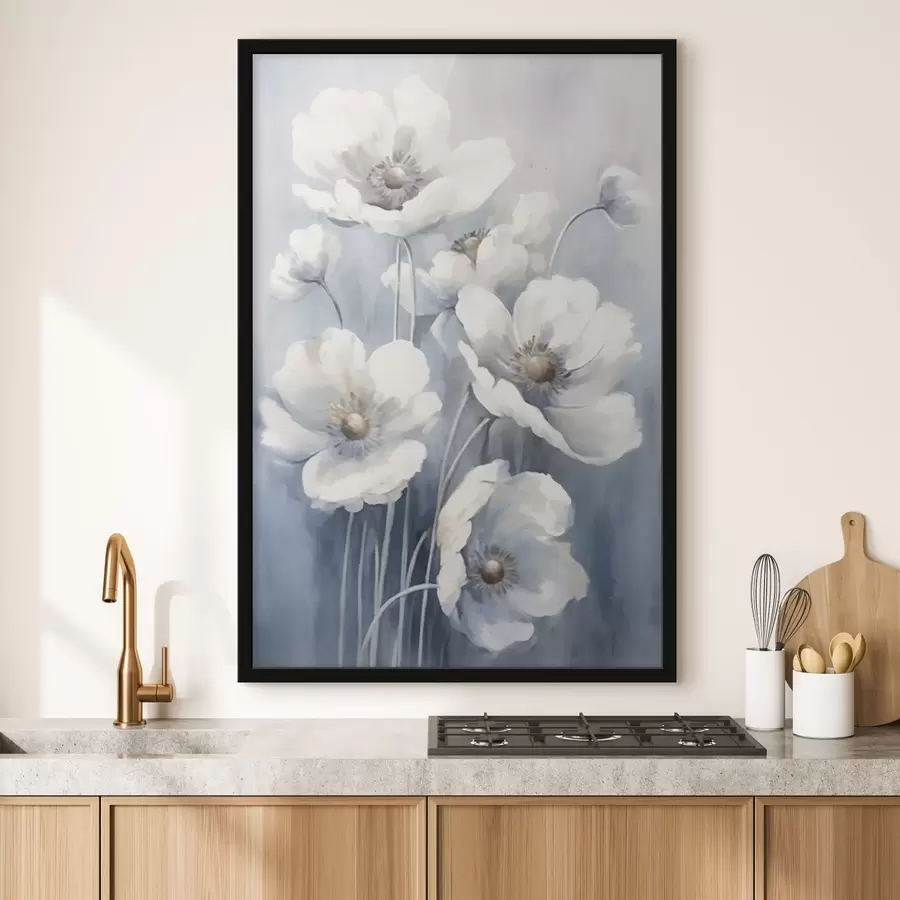 Fototapetes Balti vintage ziedi f43046