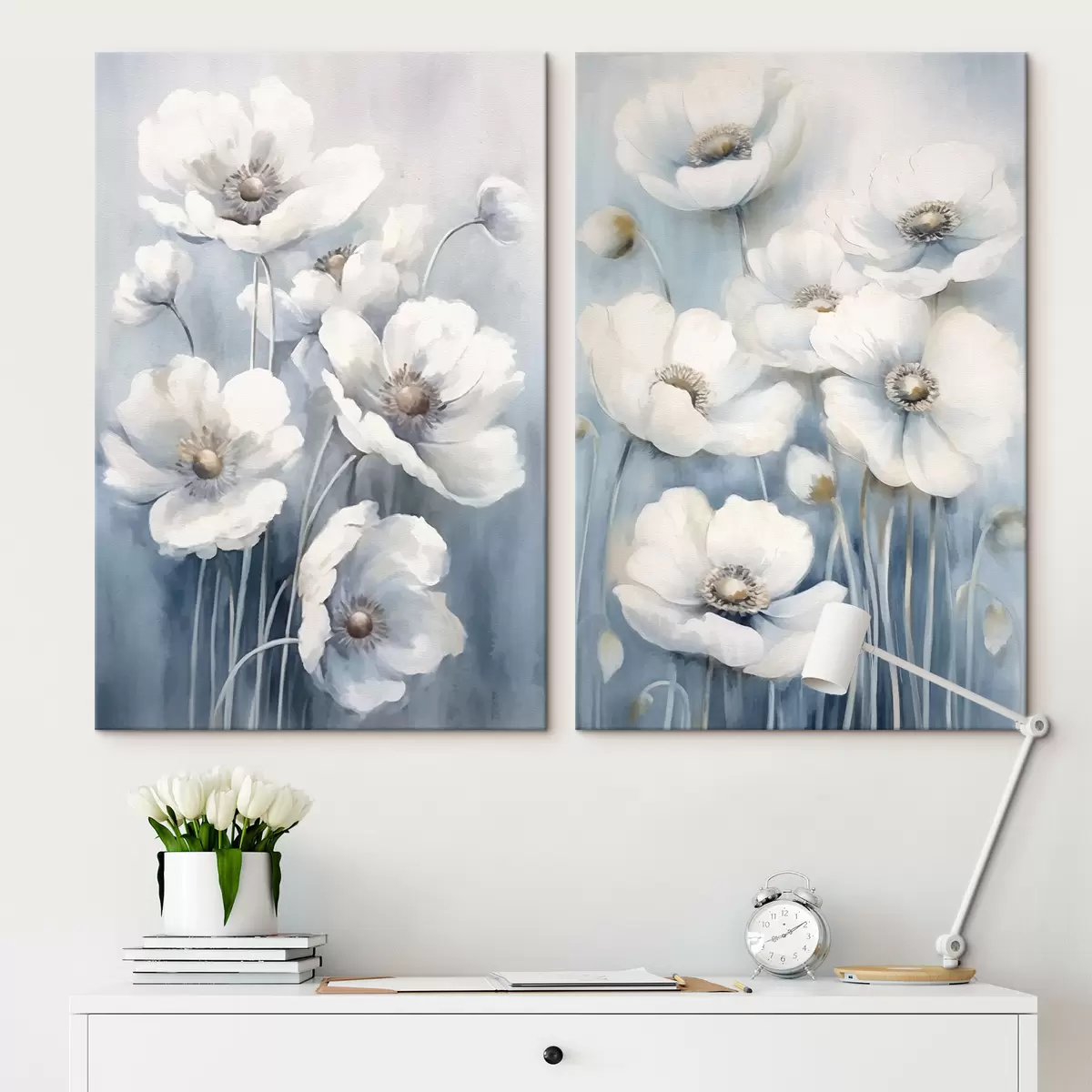 Glezna Balti vintage ziedi m00430