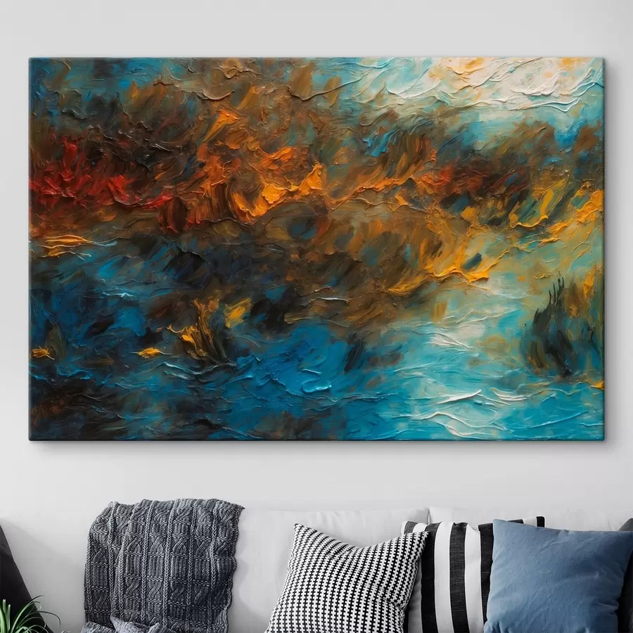 Glezna Neskaidrs ezers eļļas gleznošanas stilā s43106