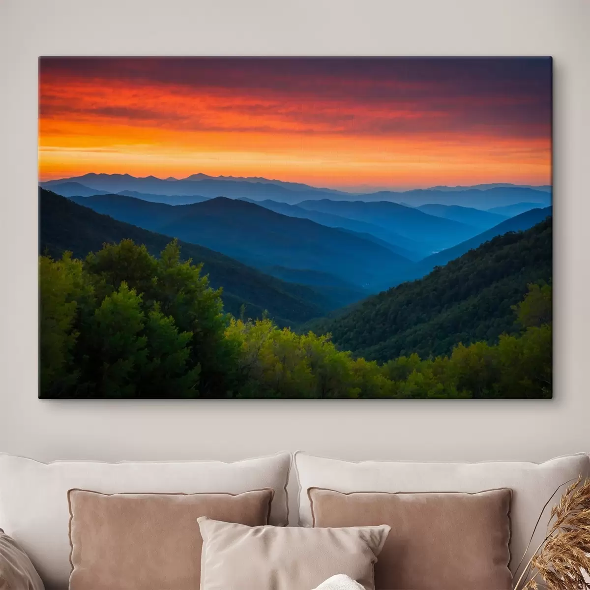 Glezna Skats no kalniem rītausmā s43119