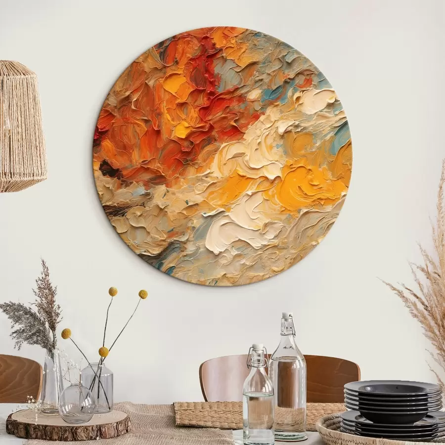 Glezna Sarkanā un baltā abstraktā stila eļļas glezna r43092