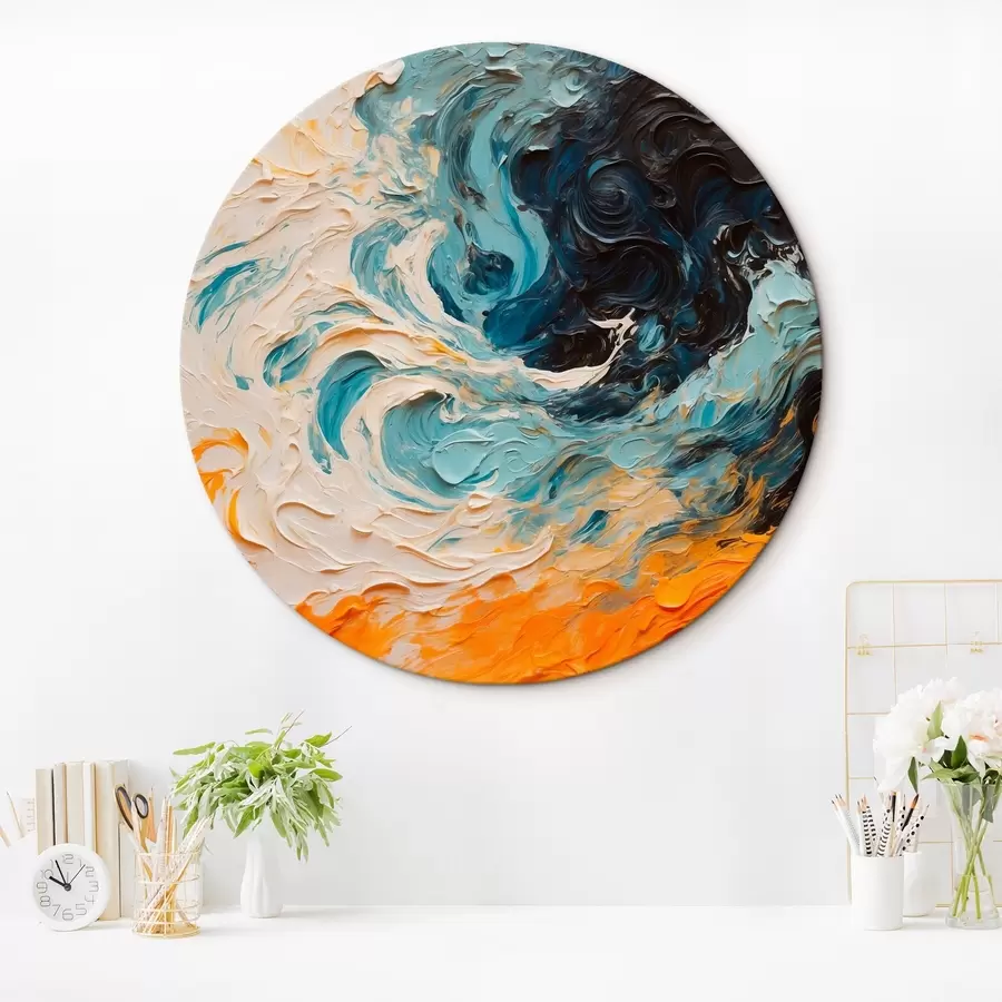 Glezna Abstraktā burzmaina jūra eļļas gleznošanas stilā r43095